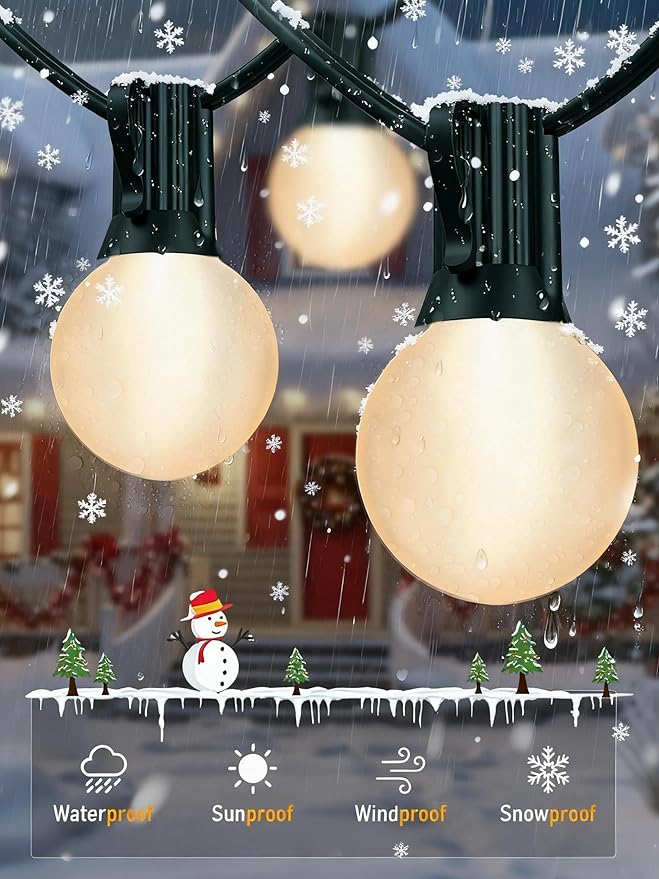 Christmas Twinkle Lights, 25ft Waterproof for Backyard