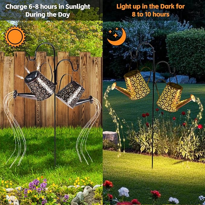 2-Pack Solar Path Lights, Outdoor Yard LED
