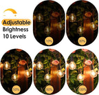 144ft Black String Lights for Porch, Waterproof LED