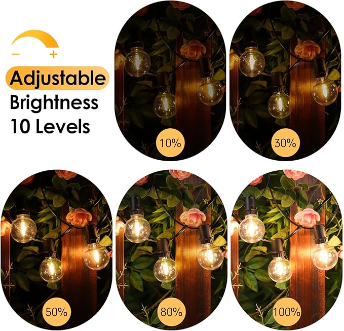144ft Black String Lights for Porch, Waterproof LED