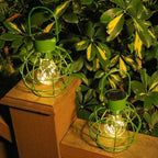Backyard Solar Hanging Lanterns 2-Pack, Elegant Porch Decor
