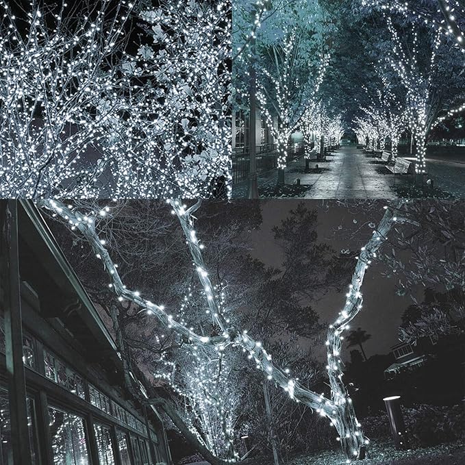 300 LED Christmas Twinkle Lights, 5ft Waterproof for Porch