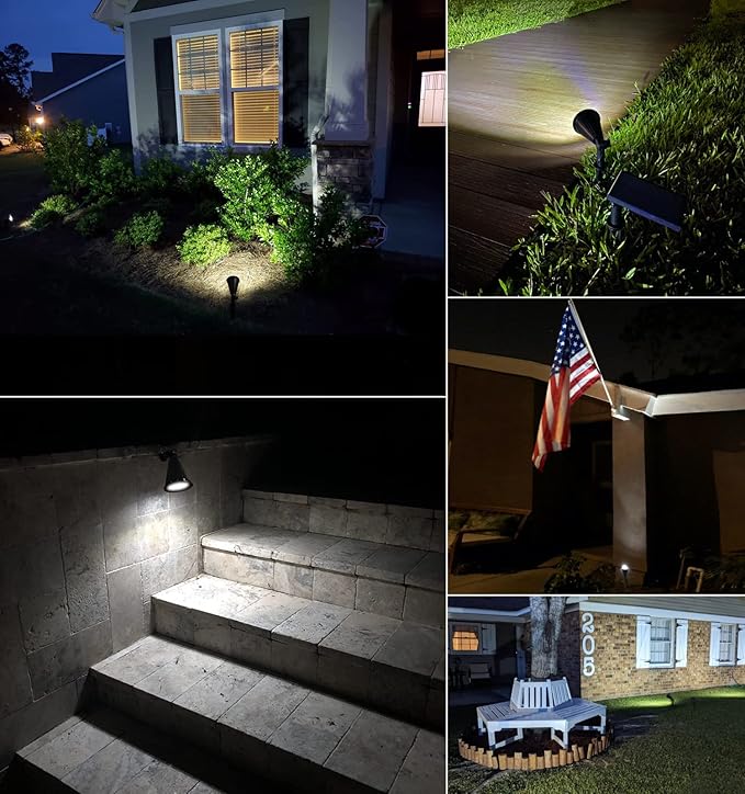 2-Pack Solar Spotlights, Landscape Lights