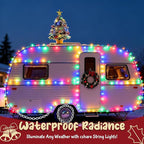 2-Pack 30 LED Christmas Twinkle Lights, 8ft Waterproof for Backyard