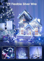 7ft White Outdoor Edison String Lights, Weatherproof