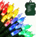 Christmas Backyard String Lights, 18ft 50 LED Waterproof