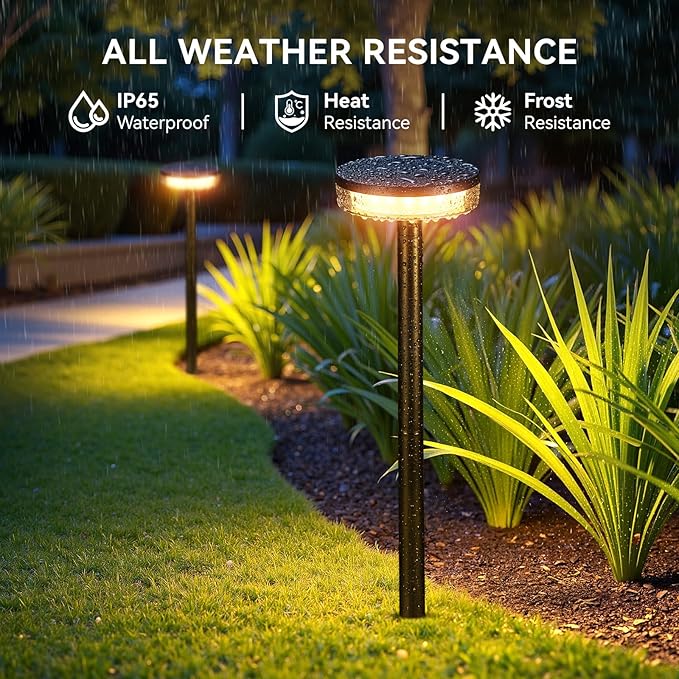 Solar Garden Path Lights 6-Pack, Waterproof