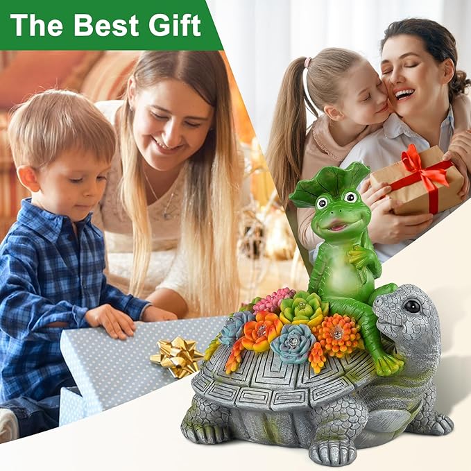 Solar Frog Statue Light, Yard Decor