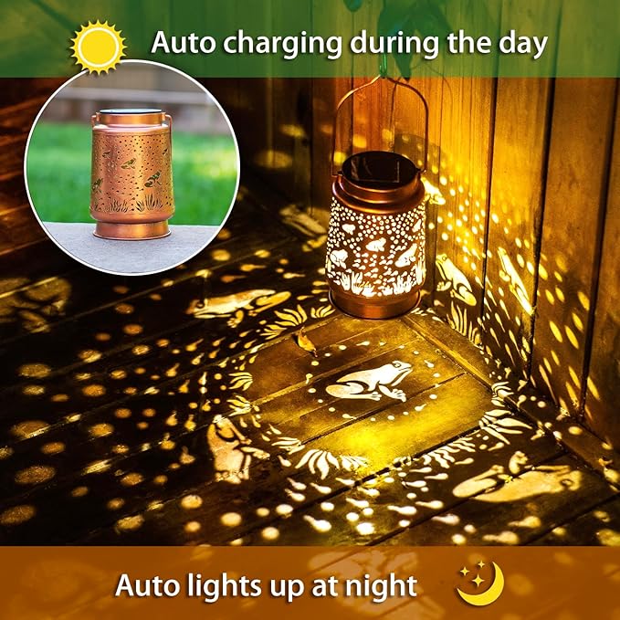 Frog Solar Lantern Set, Elegant Patio Lighting