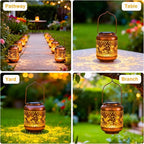 Elegant Hummingbird Solar Lanterns for Patio, Waterproof LED