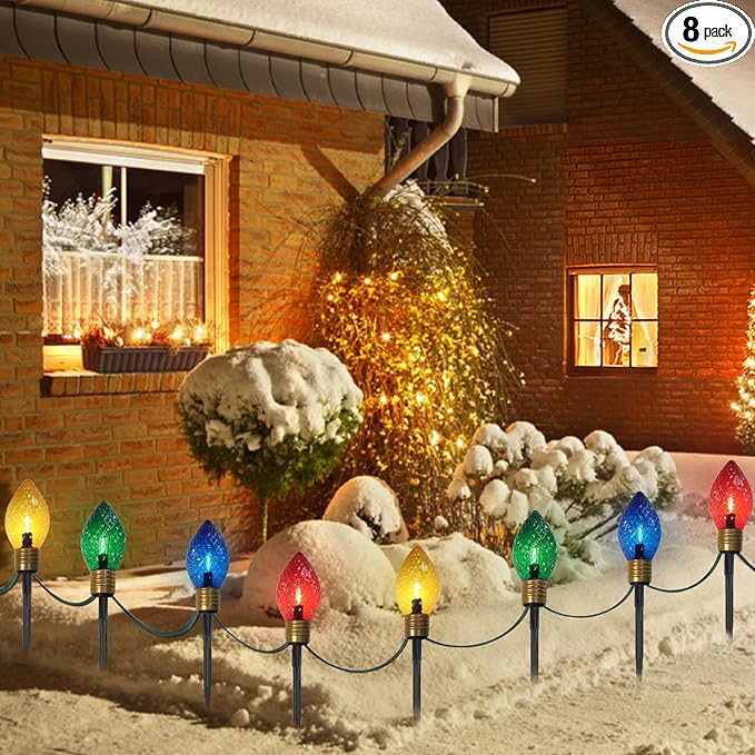 Multicolor Solar Pathway Lights 2-Pack, Yard LED