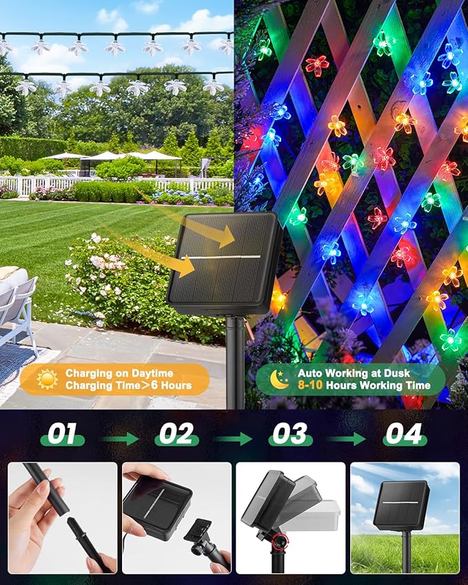 Christmas LED String Lights, Waterproof Timer Lights