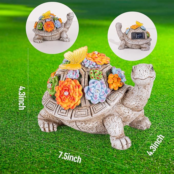 Turtle Solar Lawn Figurine Light, Waterproof