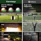 6-Pack Solar Pathway Lights, Waterproof LED Driveway Lights