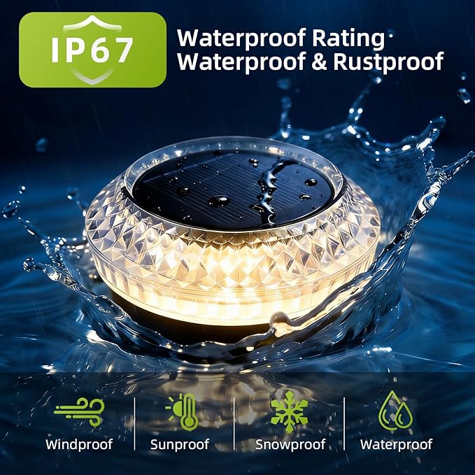 Solar Dock Lights, Waterproof LED