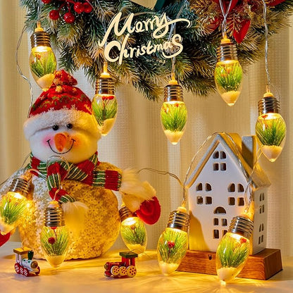 5ft Christmas LED String Lights, Waterproof Timer Lights