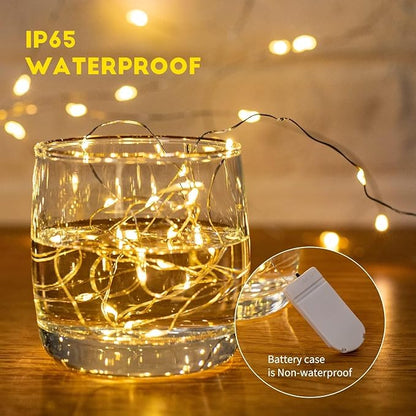 12-Pack 7ft LED Patio String Lights, Waterproof Outdoor