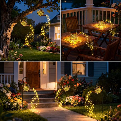 1 Pack Solar Watering Can Lantern, Hanging Light Outdoor Waterproof, Hanging Lantern Decorative, Garden Decoration Gift for Women Mom