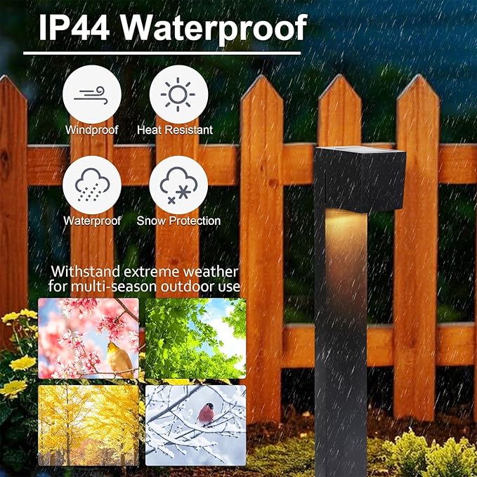 Dynaming Solar Pathway Lights Outdoor, 6 Pack Solar Garden Lights, Landscape Path Lighting, Waterproof & Auto On/Off for Patio Yard Lawn Walkway Driveway Decor