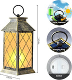 Classic Backyard Solar Lanterns for Patio, Waterproof LED