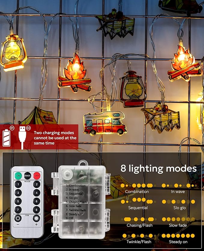 20 LED Christmas Twinkle Lights, Waterproof for Patio