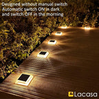 4-Pack Warm White Solar Path Lights, Outdoor Yard LED