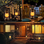 Solar Hanging Lanterns 2-Pack, Outdoor Hanging LED Decor