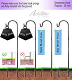 Heavy-Duty Shepherd's Hooks, 35" Garden