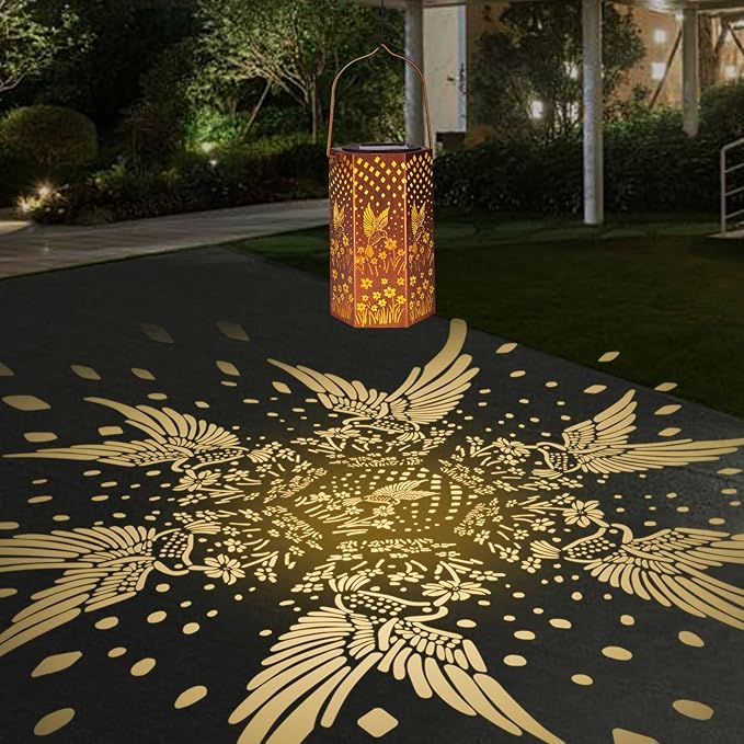 Mothers Day Gifts for Mom Grandma - Birthday Gifts for Women, Hummingbird Solar Lights Outdoor, Solar Lanterns Outdoor Waterproof Home Decor, Garden Decor for Outside