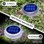 6-Pack Solar Fence Step Lights, White Waterproof