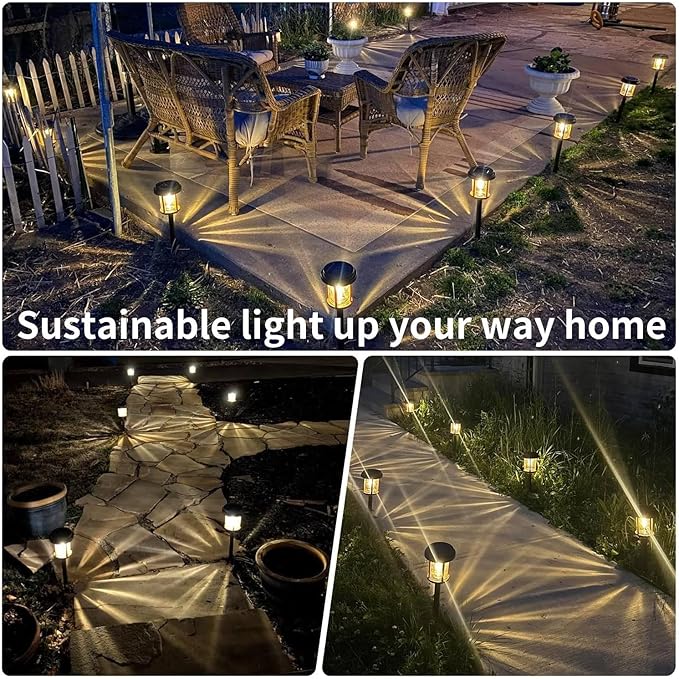 Solar Pathway Lights 6-Pack, Driveway LED