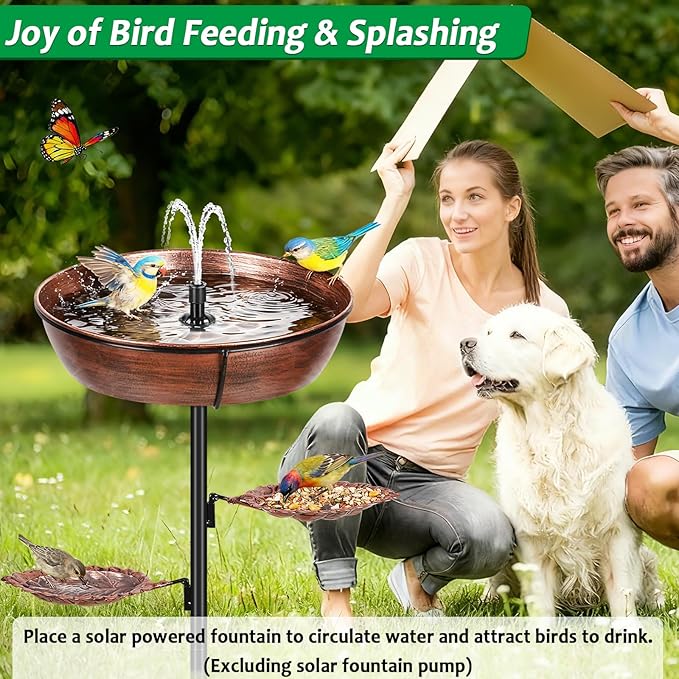 Classic Bird Bath & Feeder, Outdoor Metal