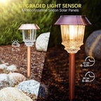 Warm White Solar Pathway Lights 4-Pack, Yard LED