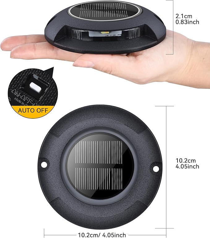 4-Pack Solar Dock Lights, Outdoor LED