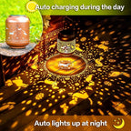 Dog Solar Lantern Set, Metal Backyard Lighting