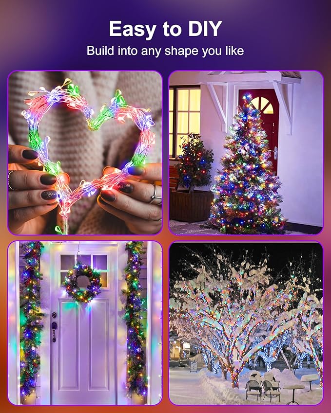 Christmas Fairy Lights 4-Pack, 60 LED Battery Twinkle Lights