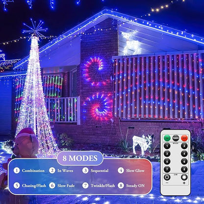 4 Pack 33FT 100 LED Fairy Lights Battery Operated with Timer & Remote, Waterproof Twinkle Lights Indoor Outdoor, 8 Modes Fairy String Lights for Bedroom Classroom DIY Wedding Decorations, Multicolor