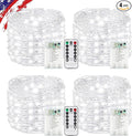 Christmas Backyard String Lights 4-Pack, 20ft 60 LED Waterproof