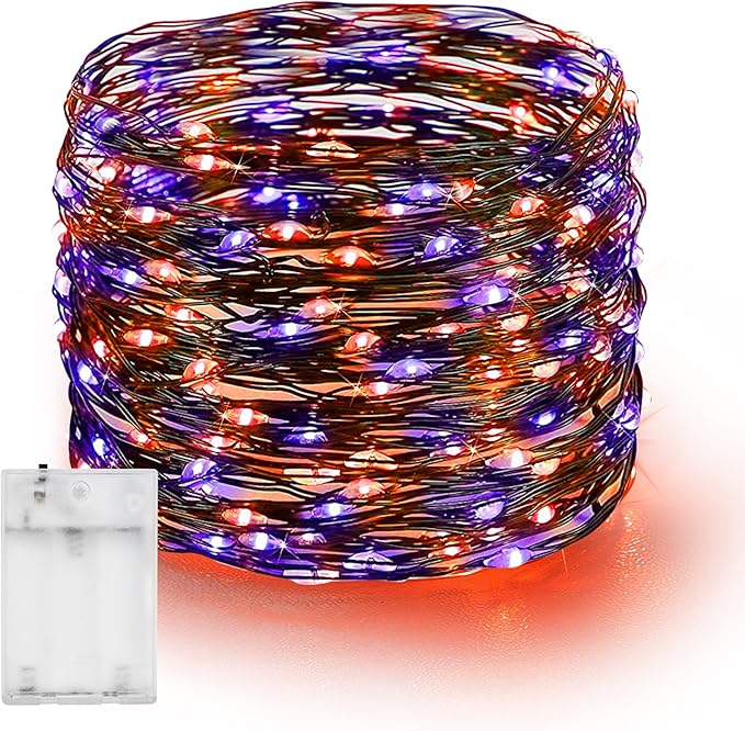 Halloween String Lights, 20ft 60 LED Waterproof Twinkle Lights