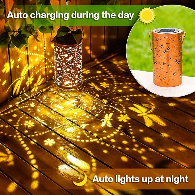 Dragonfly Solar Lanterns, Waterproof LED Yard Lights