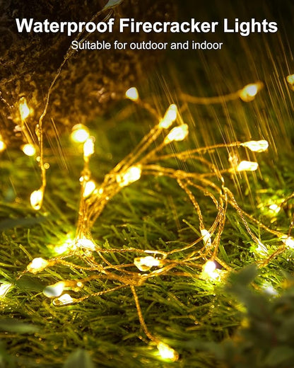 4-Pack Christmas String Lights, 60 LED Waterproof Twinkle Lights