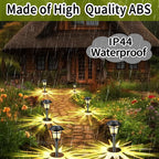 12-Pack Warm White Solar Path Lights, Outdoor Garden LED