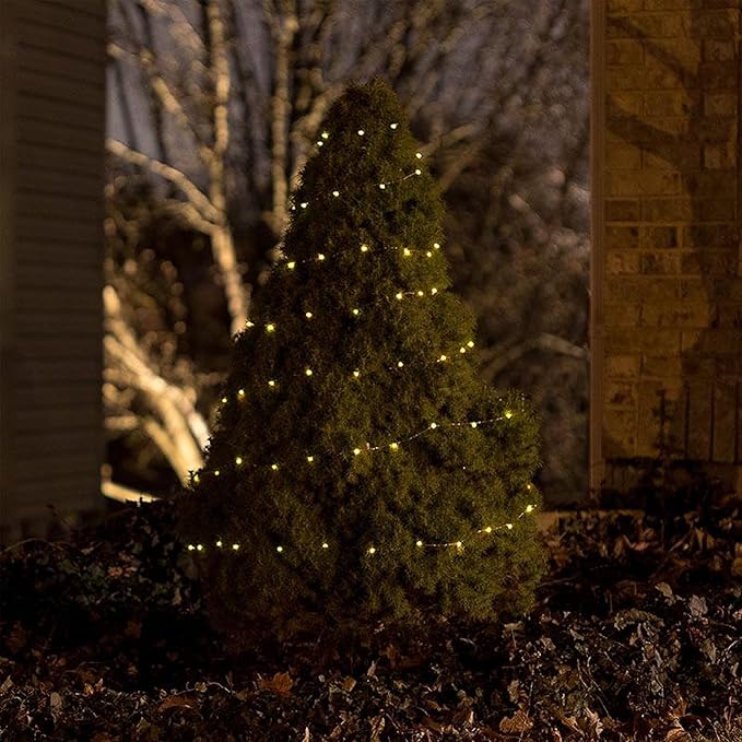 4-Pack 240 LED Christmas Twinkle Lights, 80ft Waterproof for Porch