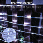 Solar Rope Lights, 132ft LED Porch String