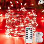 Christmas Patio String Lights 4-Pack, 8ft Waterproof