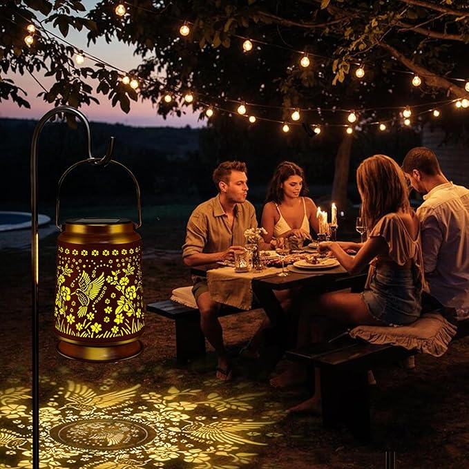Hummingbird Solar Garden Lanterns, Classic Waterproof LED