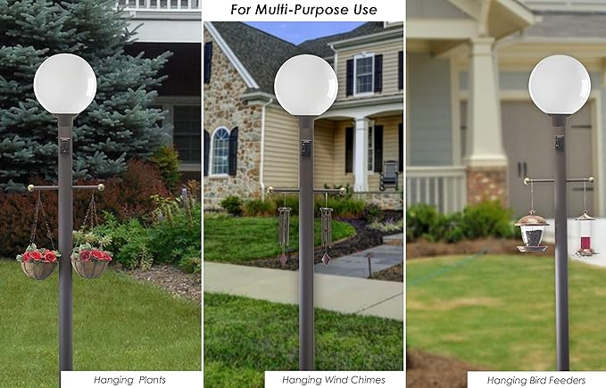 Solus SCA-335BZ-4PK 15" Aluminum Cross Arm Ladder Rest for Outdoor Lamp Posts and Poles, Easy to Mount, Maintenance Free and Weather Resistant, Bronze Bar with Gold Caps, Pack of 4