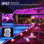 Remote Control Rope Lights, 33ft Color-Changing LED