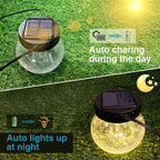 4-Pack Elegant Globe Solar Lanterns for Outdoor, Waterproof LED