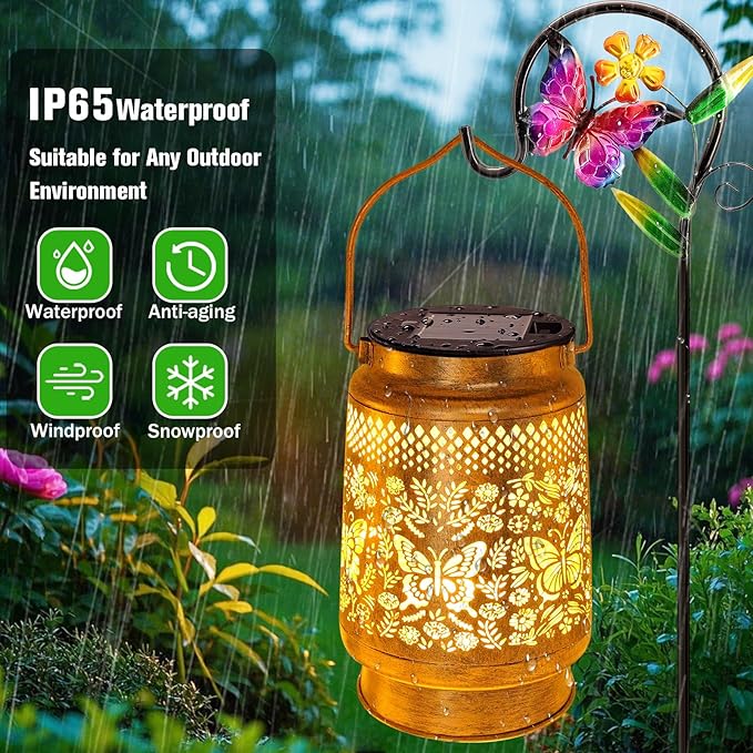 4 Pack Solar Light Replacement Top(Top Size 2.76inch, Bottom Size 2.36 inch) Waterproof Solar Lanterns Replacement top for Outdoor DIY Hanging Lanterns(Warm White)